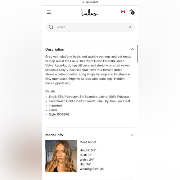 NWT Lulus green velvet jumpsuit - Picture 5 of 6